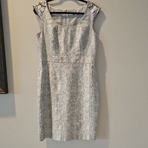 ANTONIO MELANI Black and White Tweed Mini Dress